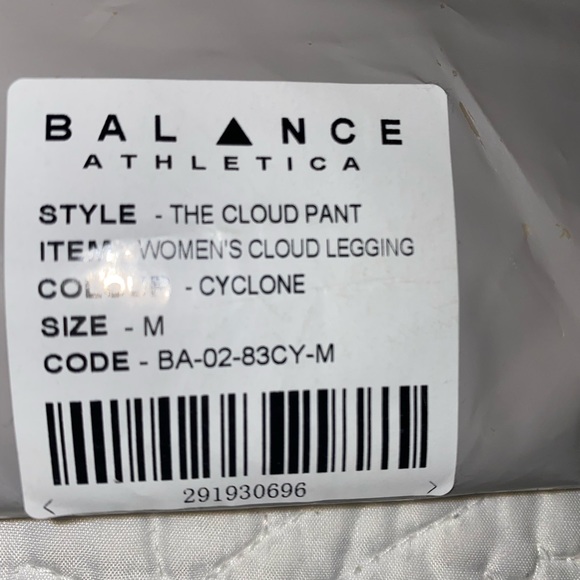 COPY - Balance Athletica Cloud Pant- Cyclone. Size M. - Picture 4 of 4